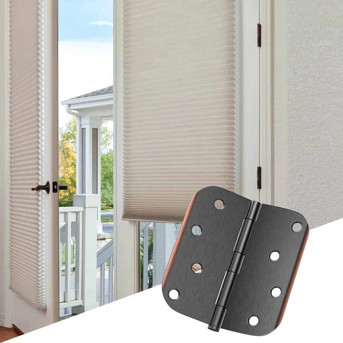 Stainless Steel 4 Inch Oil Rubbed Bronze with 5/8" Radius Corners Door Hinges for Interior Door