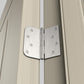 4 inch x 4 inch Brushed Nickel with Square & Round Corners Door Hinges