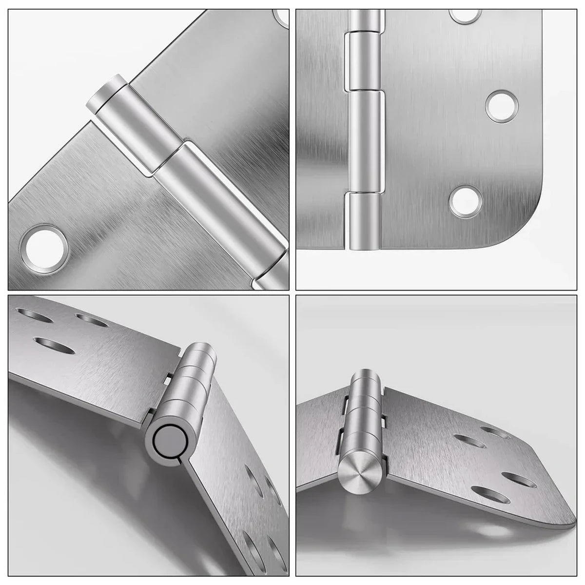 Nickel Brushed 3.5 Inch with 5/8" Radius Corners Oil Interior Door Hinges