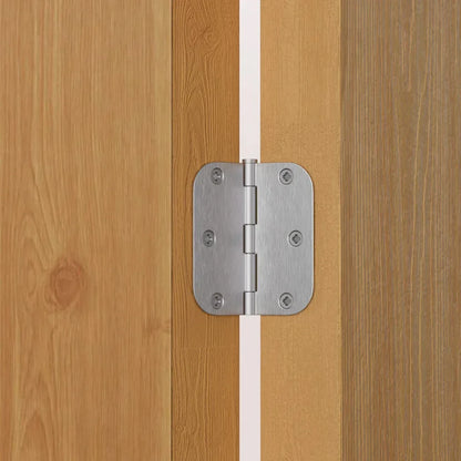 Nickel Brushed 3.5 Inch with 5/8" Radius Corners Oil Interior Door Hinges