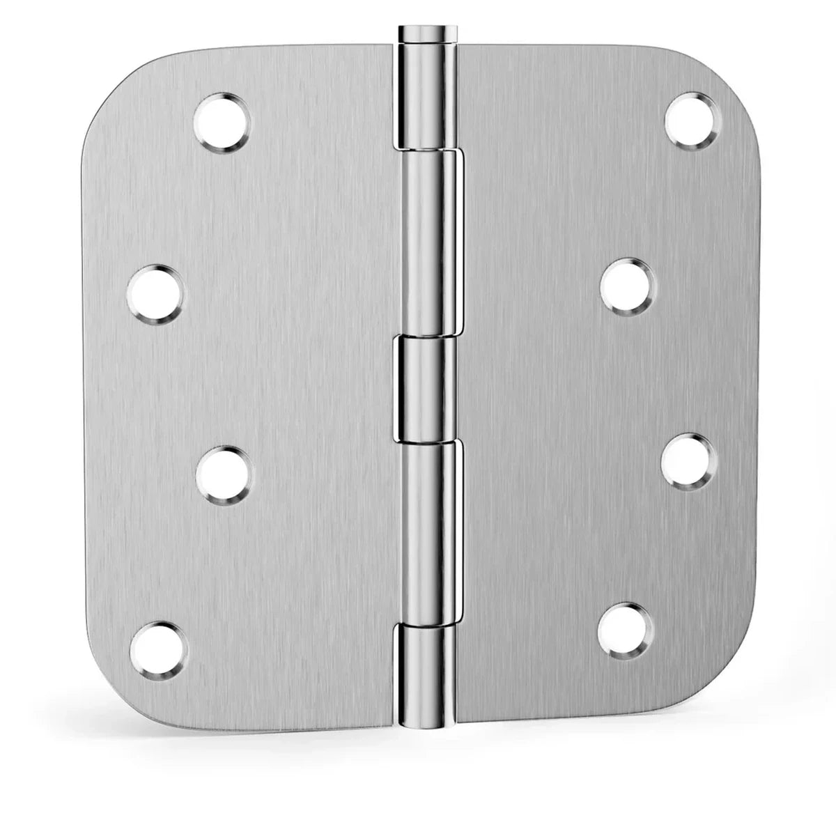 Stainless Steel 4 Inch with 5/8" Radius Corners Satin Nickel Brushed Door Hinges