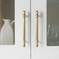 Gold Round Bar Cabinet Pulls and Matching Knobs