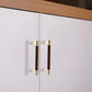 Two-Tone Ribbed Aluminum Alloy Cabinet and Drawer Pulls