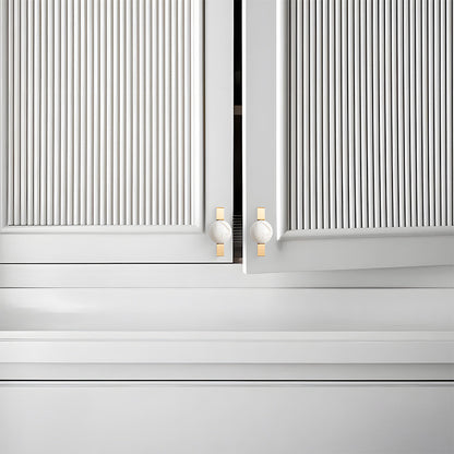 Natural Crystal Sphere Brass Cabinet Handles and Knobs