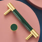 Colorful Leather and Brass Cabinet Pulls and Knobs