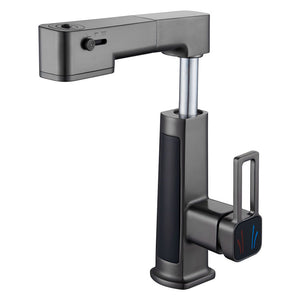 360° Rotation Liftable Bathroom Faucet with LED Digital Display