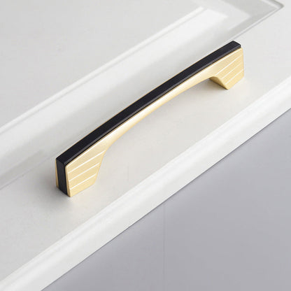 Two-Tone Flat Bar Cabinet Pulls with Flared Ends