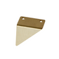 Triangular Solid Brass Cabinet Edge Pulls and Drawer Handles