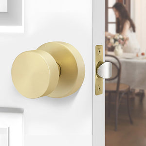 Heavy Duty Round Passage Door Knobs for Hallway and Closet Doors