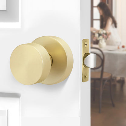 Heavy Duty Round Passage Door Knobs for Hallway and Closet Doors