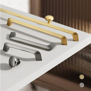 Zinc Alloy Slim Bar Cabinet Handles and Round Knobs