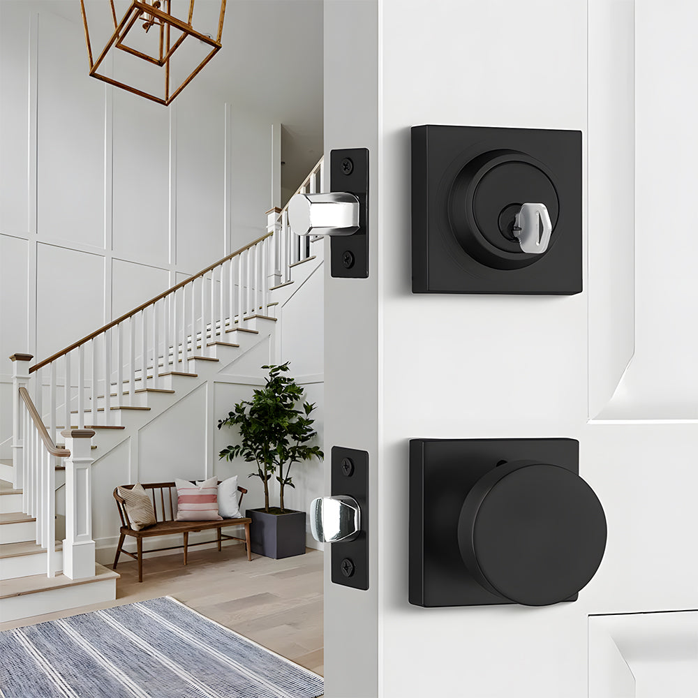 Keyed Entry Door Knob and Deadbolt Set for Exterior Doors
