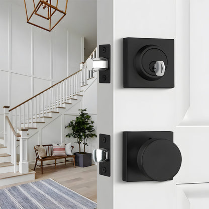 Keyed Entry Door Knob and Deadbolt Set for Exterior Doors