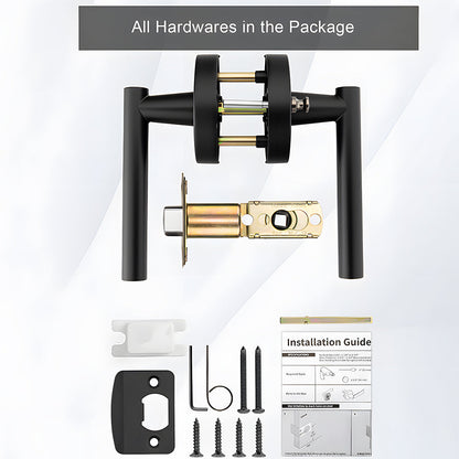 Gold and Black Interior Door Lever Handles for Bedroom and Hallway Doors