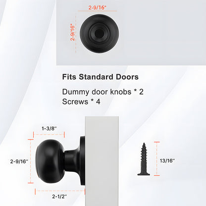 Round Interior Door Knobs with Dummy, Passage and Privacy Options