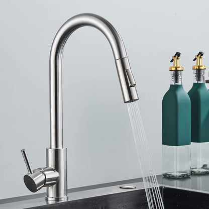 Tavora Touch Kitchen Faucet with Pull-Down Sprayer, Single Handle Stainless Steel Faucet