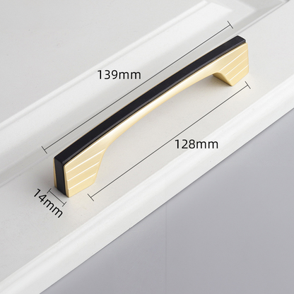 Two-Tone Flat Bar Cabinet Pulls with Flared Ends