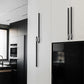 Two-Tone Grooved Aluminum Cabinet Pulls and Door Handles
