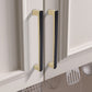Two-Tone Slim Bar Cabinet Handles and Knobs for Wardrobes