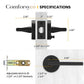 Round Privacy Door Lever Handles for Bedroom and Bathroom Doors