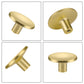 Brushed Brass Round Solid Drawer Knobs for Kitchen