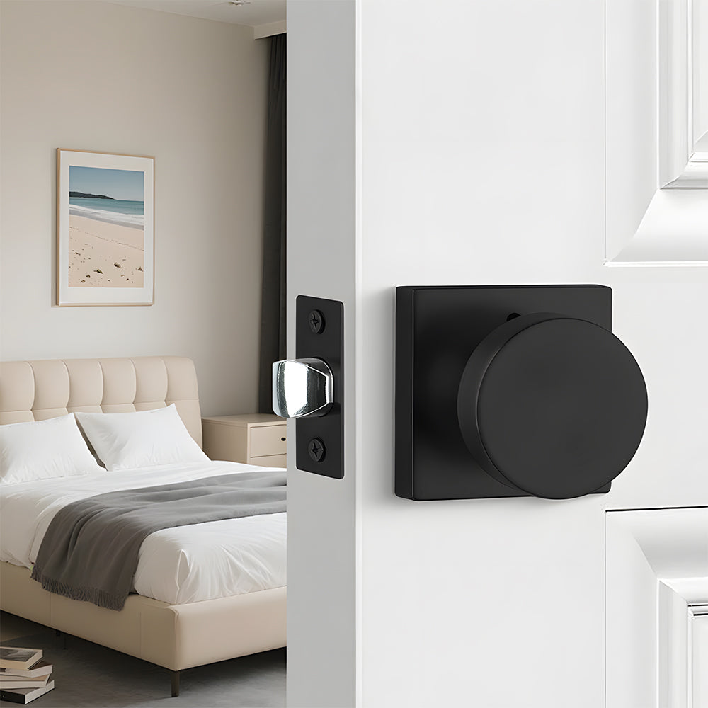 Heavy Duty Square Door Knobs for Closet, Hallway and Bathroom Doors