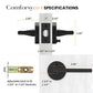 Round Interior Door Lever Handles for Bedroom and Bathroom Doors