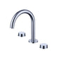Matte Gold Gooseneck 3 Hole Bathroom Faucet