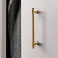 Modern T-Bar Gold Cabinet Pulls