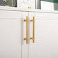 Knurled Brass Cabinet Pulls and Knobs in Gold