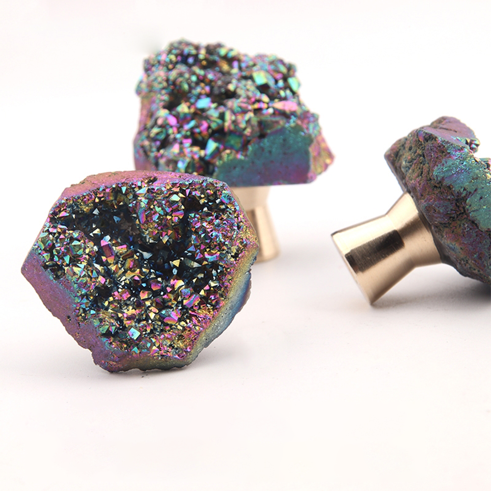Faceted Crystal Cabinet Knob for Wardrobes