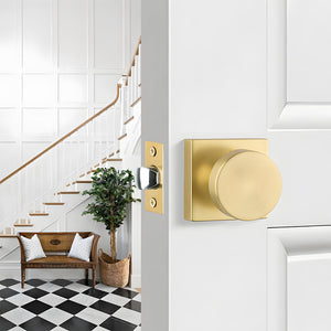 Passage Square Door Knobs for Closet, Hallway and Dining Room Doors