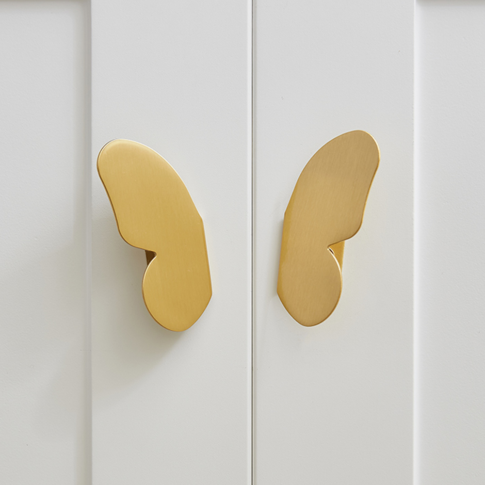 Butterfly Brass Cabinet Knobs for Drawers and Doors