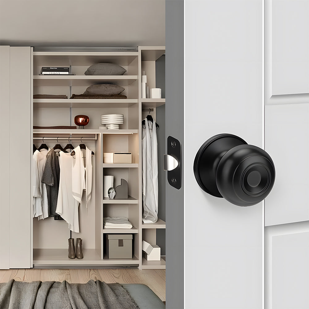Round Interior Door Knobs with Dummy, Passage and Privacy Options