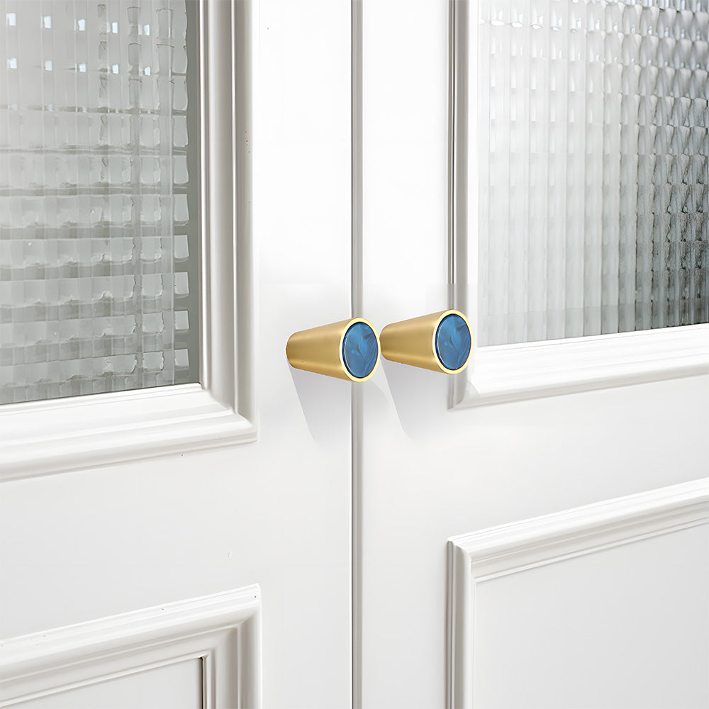 Colored Inset Cabinet Knobs for Wardrobes and Drawers