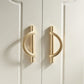 Half Moon Cabinet Pulls for Closets and Wardrobes