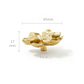 Modern Drawer Knob Brass Flower Knob Gold Decorative Knob for Kitchen