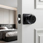 Matte Black Round Privacy Door Knob for Bedroom and Bathroom Doors