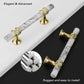 Marble Pattern T-Bar Cabinet Pulls with Gold Feet