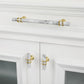 Marble Pattern T-Bar Cabinet Pulls with Gold Feet