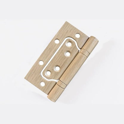4-Inch Stainless Steel No-Mortise Door Hinges with Wood Grain Finish