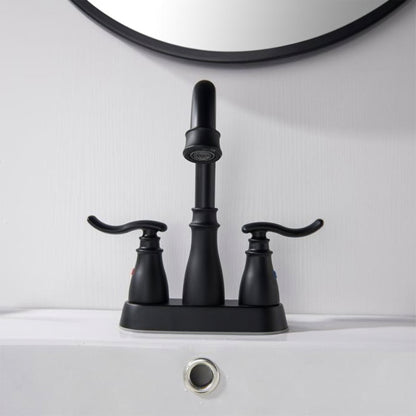 Nexora Classic 3-Hole Brass Hot and Cold Bathroom Sink Faucet