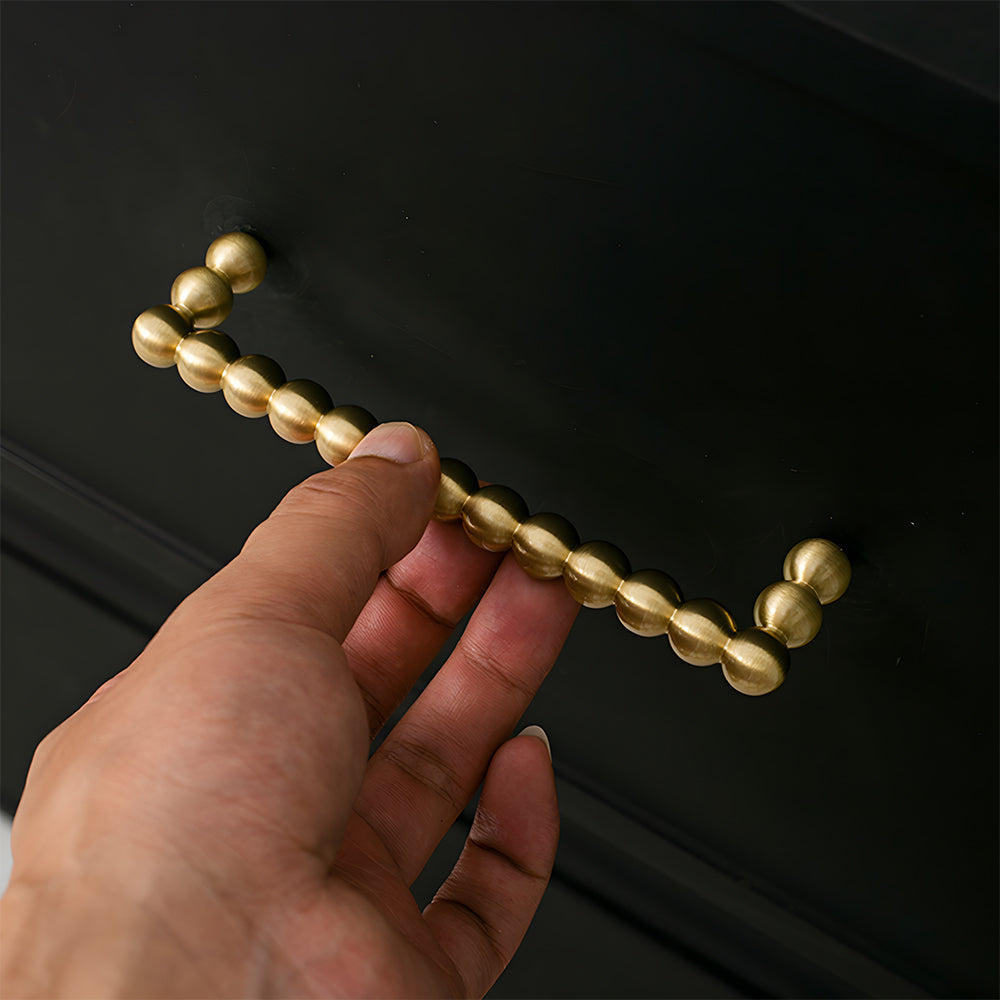 Beaded Brass Cabinet Pulls and Knobs