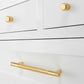 Modern Gold Knurled T-Bar Cabinet Handles and Knobs