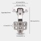 135 Degree Corner Kitchen Cabinet Cupboard Folden Door Hinges for Combination with Screws
