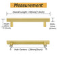 Square Brushed Gold Cabinet Pulls For Kitchen