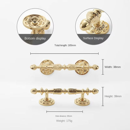 Polished Gold Floral Cabinet Pulls and Knobs