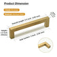 Brushed Brass Square Cabinet Pulls for Kitchen Cabinets & Drawers