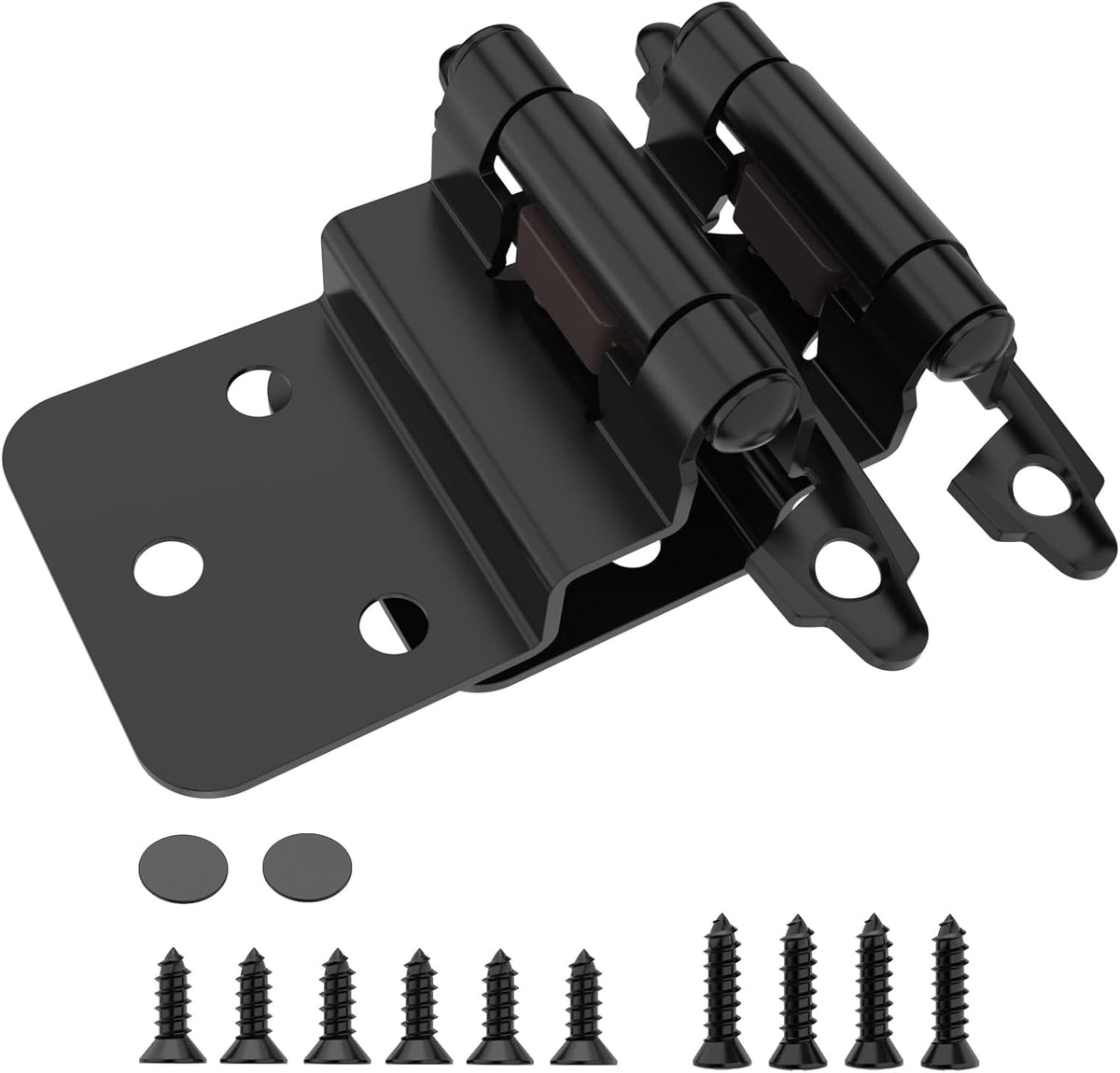 Sable 3/8 in. Inset Self-Closing Cabinet Hinges – Matte Black
