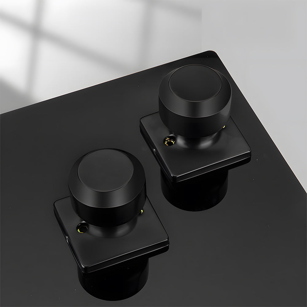 Matte Black Round Privacy Door Knob for Bedroom and Bathroom Doors
